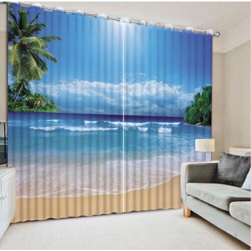 Scenery curtains Luxury Living Room Curtains 3D Curtains For The Bedroom Kitchen Modern Window