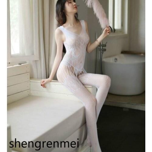 Shengrenmei 2019 Womens Erotic Underwear Ladies Bodysuit Women Sexy Lace White Lingerie Black Jumpsuit Dropshipping