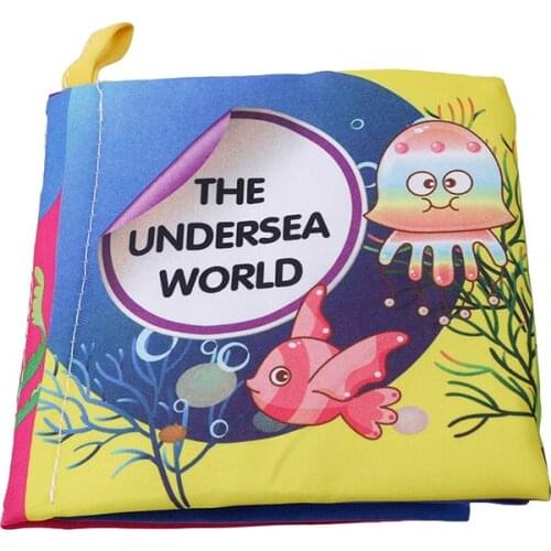 Baby Toys 0-12 Months Intelligence Development Cloth Book Cute Animals Soft Rattles Unfolding Activity Books Kids Toys