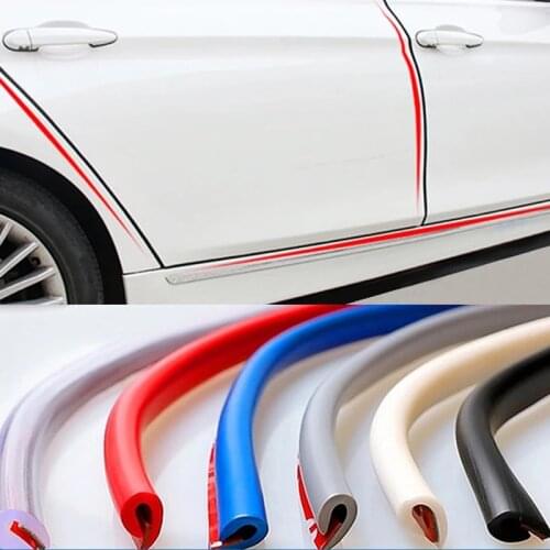1m/5m/10m Universal U Type Car Door Protection Edge Guards Trim Styling Moulding Strip Rubber Scratch Protector For Car Auto