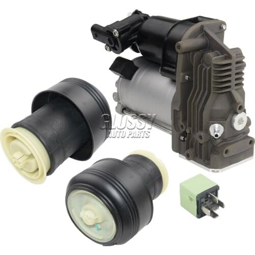 AP03 2pc Rear Air Springs & Air Suspension Compressor Pump For BMW X5 E70 X6 E71 E72 2007-2013 37206789938 37126790078