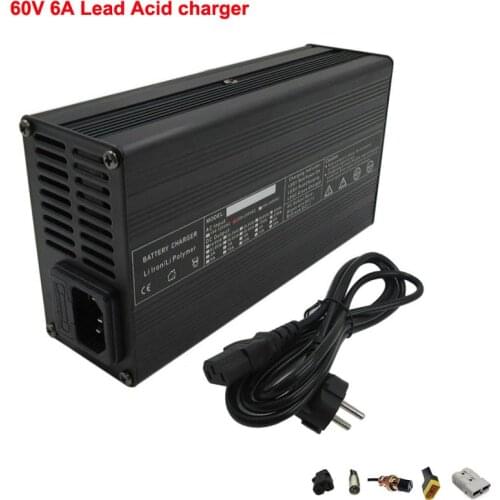 450W 110V / 220V 50-60Hz 60V 6A Charger 73.5V 6A lead acid Charger for 60V 30ah 40ah 50ah battery pack Fast charger