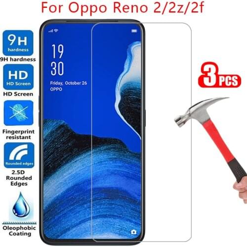 Tempered glass screen protector for oppo reno 2z 2f 2 case cover on reno2 z f z2 f2 reno2z reno2f protective phone coque bag 360