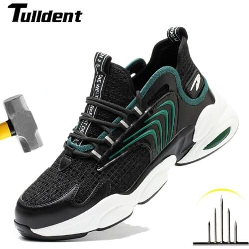 Safety Work Shoes For Men Anti-Smashing Steel Toe Cap Working Boots Indestructible Construction Safety Work Sneakers Men