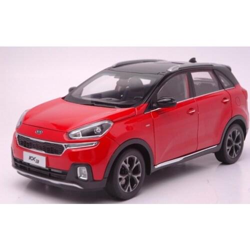 1:18 Diecast Model for Kia KX3 2016 Red SUV Alloy Toy Car Miniature Collection Gifts