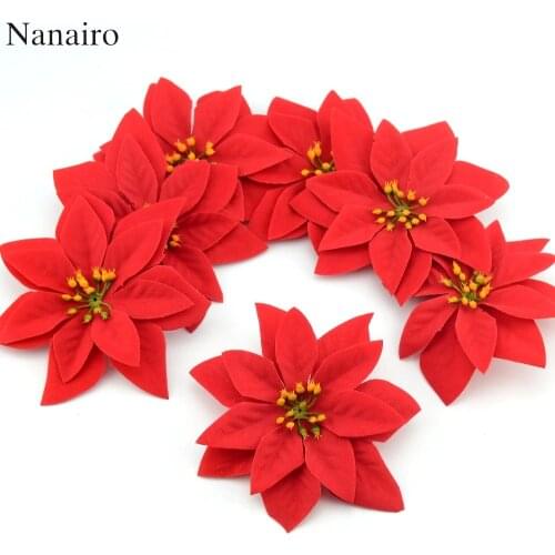 100pcs 14cm Flannel Large Artificial Rose Flower Heads For Home Wedding Decoration Scrapbooking DIY Christmas Tree Silk Flowers