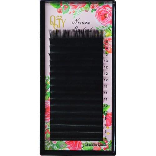 16Rows individual mink eyelashes russian volume eyelash extensions supplies mega volume lashes individual lash extension