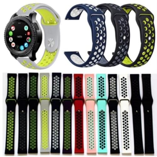 20 22 MM silicone Strap For Samsung Gear sport S2 S3 Classic Frontier watch Band MOTO 2GEN 360 Huawei Watch 2 HUAMI AMAZFIT BIP