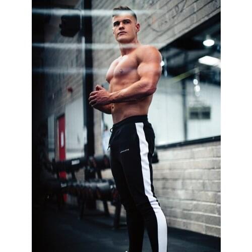 2019 Cotton Men Pants Sweatpants Sportswear Casual Elastic Mens Fitness Workout Pants Skinny Trousers Jogger Pants