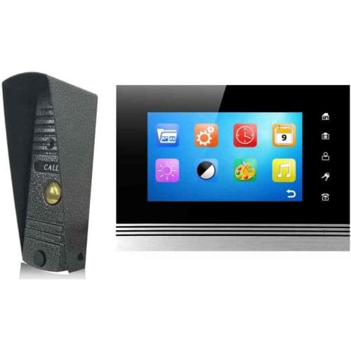 7inch video door intercom system Touch screen hide camera for home