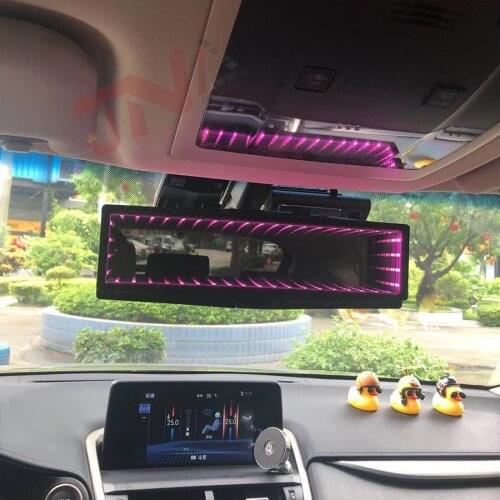 JDM 270MM Wide Version CLIP-ON Mirror with 3D-LED-Light Car RearView Mirrors