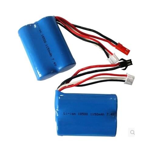 Free shipping 7.4V 18500 remote control helicopter power lithium battery 1100mah rechargeable battery
