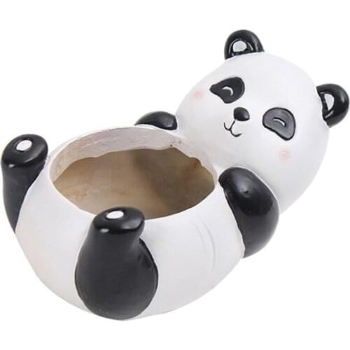 BESTOYARD Animal Shaped Cartoon Flower Pot Cute Panda Vase Pot Home Decoration for Succulent Plants