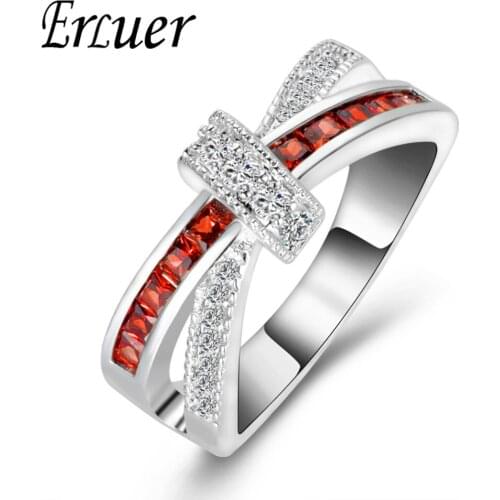 Кольца с фианитами для женщин ERLUER China At AliExpress