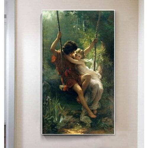France Painter Pierre Auguste Cots Springtime Posters Print on Canvas Wall Art Canvas Famous Painting for Living Room Decor