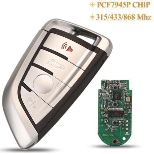 Kutery 4 Buttons Remote Car Key 315/433/868Mhz PCF7945P Chip For BMW 3 5 7 F Series FEM/CAS4/CAS4+ HUF5663 HU5661 HU5662
