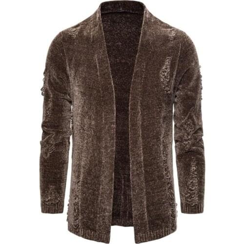 Autumn winter new knitted Casual cardigan sweater coat stand collar casual sweater mens sweater