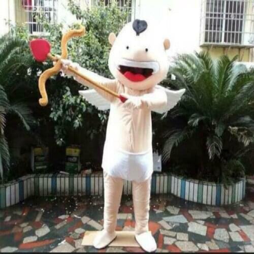 Halloween Cupid Mascot Costume Cosplay Party Dress Clothing Carnival Adults Cartoon Dress Outfit Carnival Xmas Easter Ad Clothes