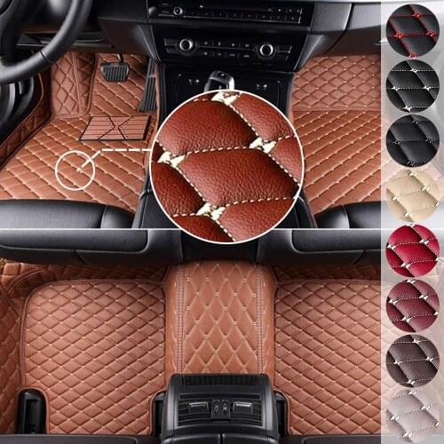 Car Floor Mats Artificial Leather Foot Pad Car Styling Auto Accessories For SKODA Octavia A7 2014 2015 2016 2017 Carpet Rug
