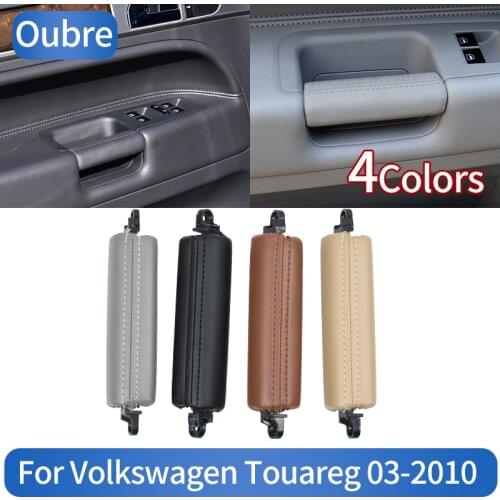 LHD RHD Left Right Wheels Car Front Interior Door Leather Pull Handle For VW Volkswagen Touareg 2003-2010