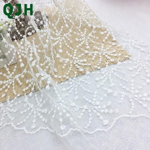 African Lace Fabric 2018 High Quality Soft Lace Hot Sell Mesh White Wedding Dress Accessories Guipure Trim Net Yarn 5yards
