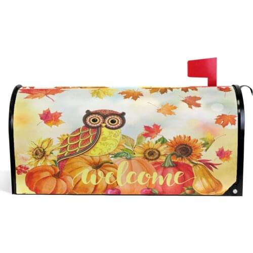 Customer Design Owl Magnetic Mailbox Cover Waterproof USA Standard Size Post Box Wraps for Outside Garden Home Decor