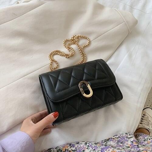 Chain Pu Leather Small Shoulder Bags For Women 2020 Fashion Ladies Crossbody Messenger Bag Female Travel Simple Handbags