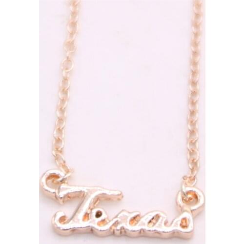 New style state name Pendant necklace Letter Pendant necklace designed for women