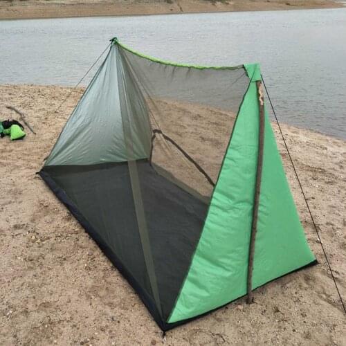 Outdoor Camping Anti-Mosquito Tent No Poles Hanging Bed Portable Summer Camping Beach Inner Mesh Tent Hiking Backpacking Tents