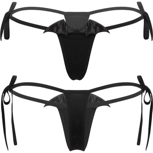 Sex Lingerie for Women Erotic Underpants Cute Cartoon Angel Devil Wings Bikini G-string Thongs Lace-up T-back Lingerie Role Play