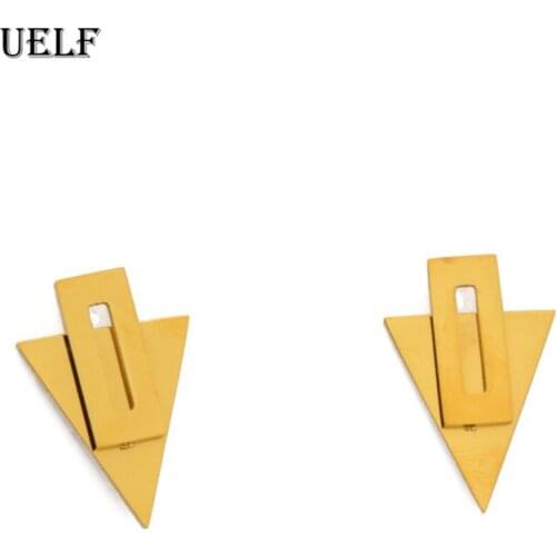 Uelf KoreanTriangle Square Pentagram Earrings Simple Stud Earrings For Women Fashion Jewelry 2019 Oorbellen Brincos