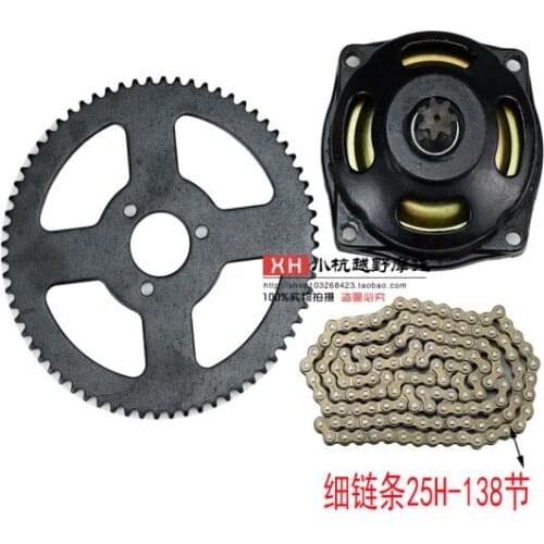 Mini Moto 47cc 49cc Drive System 138 links loops Chain with Gear Box And Rear Sprocket Fit Mini Moto Pocket Bike Free Shipping