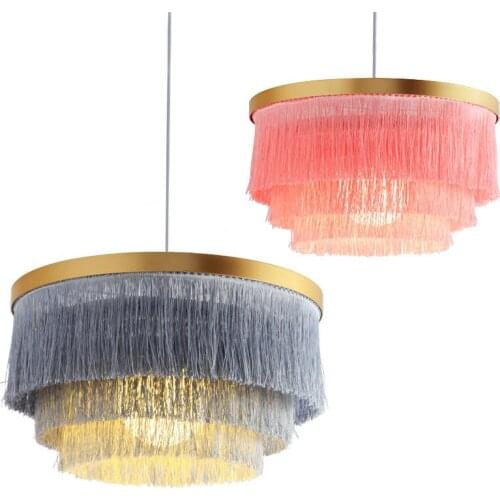 Postmodern LED pendant lights Nordic tassel hanging lamp living room home deco fixtures restaurant bedroom suspension luminaire