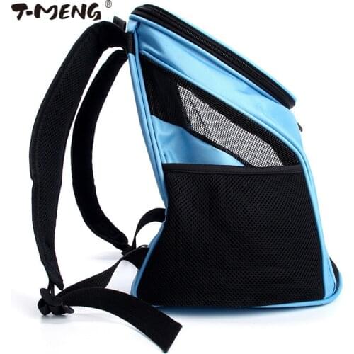 T-MENG Pet Backpack Dog Bags Cat Carrier Pet Outdoor Bag Puppy Dog Portable Travel Bag Breathable Double Shoulder Bag For Dogs