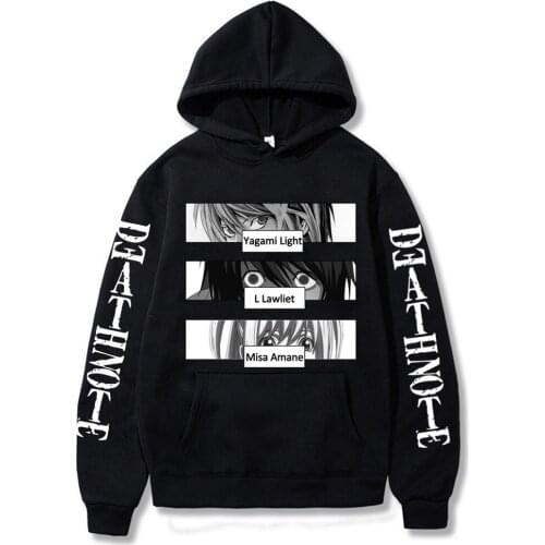 2021 Death Note Hoodie Anime Pullovers Tops Long Sleeves Autumn Man Clothes Homme