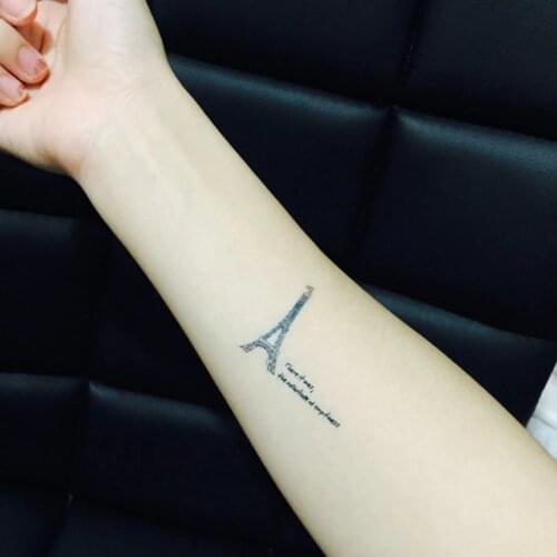 50pcs Eiffel Tower Waterproof Temporary Tattoo Stickers for Girls and Man beauty sticker Cute tatoo Body Arts Makeup tatouajes