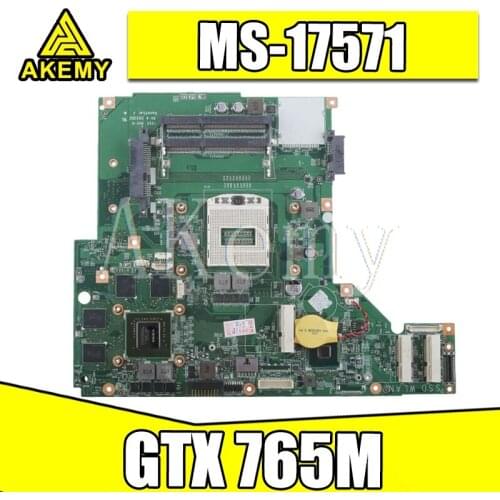 High quality For MSI GE70 Laptop Motherboard MS-17571 VER:1.1 SR17E HM86 PGA947 N14E-GT-A2 100% Fully Tested Free Shipping