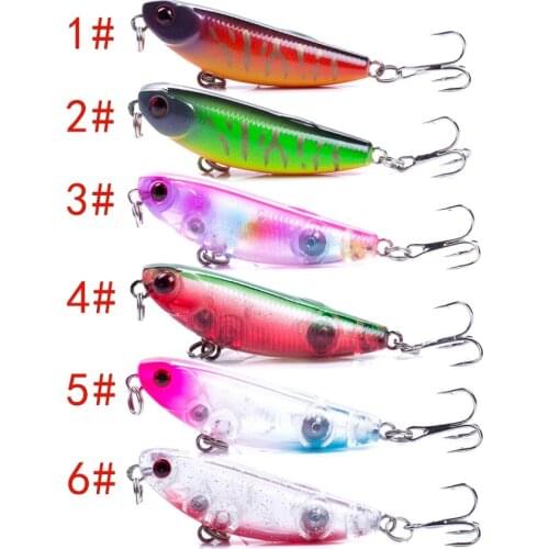 YUZI 1Pcs Sinking Wobblers Floating Pencil Pesca Fishing Lure 5cm 5.5g Surface Dying Fish Lures Hard Bait for Fishing tackle