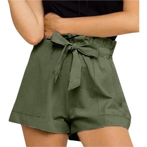 2021 New Summer Casual Cotton Linen Shorts High Quality Women Plus Size High Waist Shorts Fashion Short Pants Streetwear