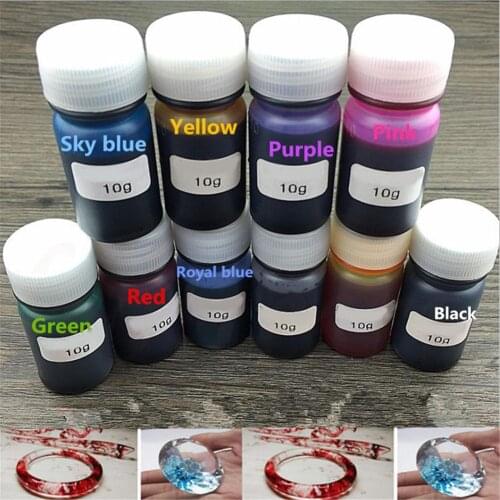 10 Colors 10g Epoxy UV Resin Dye Colorant Resin Pigment Mixs Color DIY Craft DIY Handmade Quick-drying Non-toxic Crafts