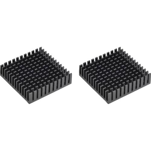 Uxcell 10x50x25mm Black Aluminum Heatsink Adhesive Thermal Pad 3D Printers 2Pcs
