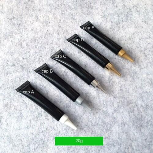 300pcs/lot 20ml 20g Black soft tube for mildy wash/ butter/ handcream/empty tube/eye cream/foundation/BB cream cosmetic packing