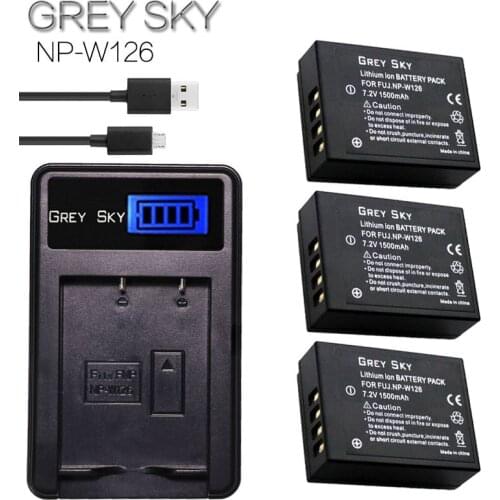 7.2V 1500mAh Li-ion NP-W126 Camera Battery For Fujifilm FinePix HS30EXR HS33EXR X-Pro1 X-E1 X-E2 X-M1 X-A1 X-A2 X-T1 X-T3 X-T10