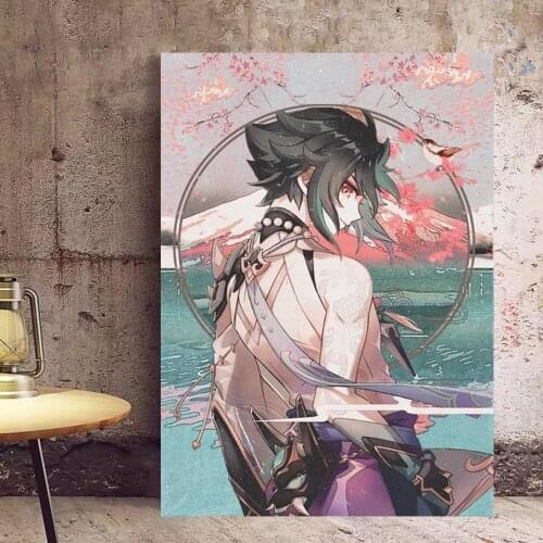Anime Xiao Genshin Impact Canvas Manga Decor Prints and Poster wall decor Pictures Home Decor Living room Bedroom Art Painting