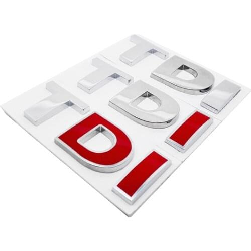 Car Accessories Metal Auto Sticker Badge Emblem for TDI Logo Decal for Volkswagen Passat Touran Bora Jetta Golf CC POLO Sharan