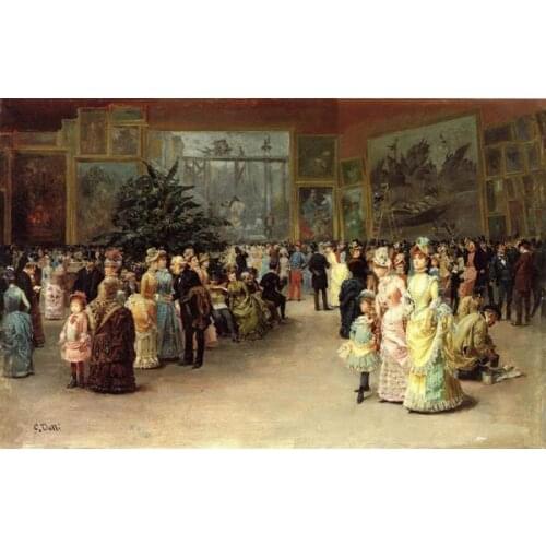 Free shipping wall art decoration picture classical court figure party hall canvas prints oil painting printed on canvas