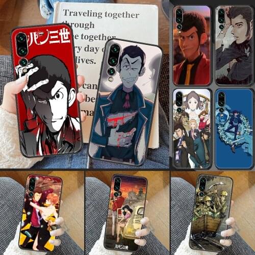 Anime Lupin III Phone case For Huawei P Mate P10 P20 P30 P40 10 20 Smart Z Pro Lite 2019 black luxury hoesjes 3D waterproof
