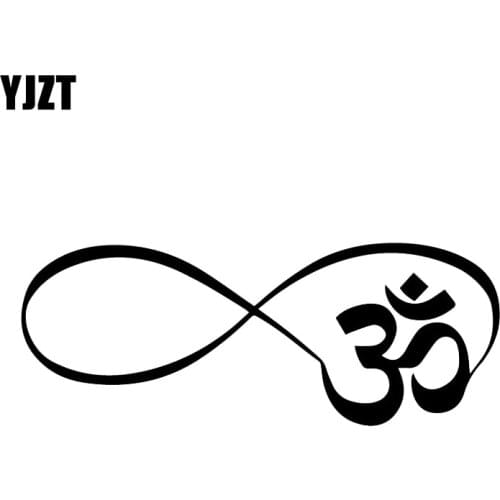 YJZT 16.8X6.4CM Om Aum Symbol Life Rear Windshield Decoraiton Car Sticker Accessories C25-0982