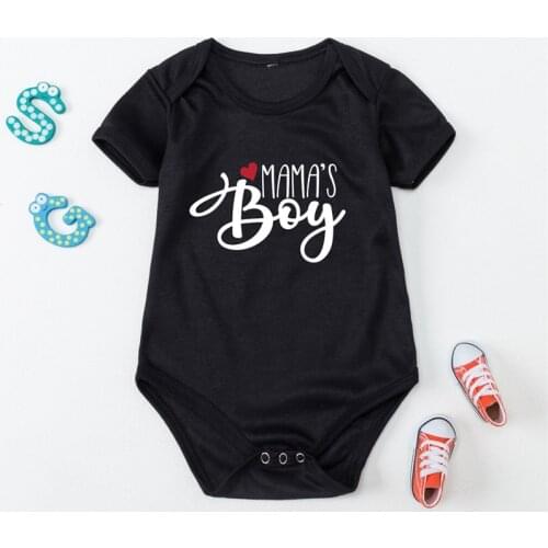 Newborn Romper Lovely Infant Jumpsuits 0-24Months MAMAS BOY Summer Clothes Kids Onesies Tees Short Sleeve Infant Outfits Tops