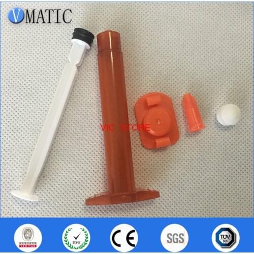 Free Shipping Pack Of 10 X 5cc/ml Amber UV Block Fluid Manual Syringe Glue Dispenser For Epoxy Resin